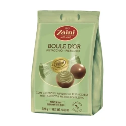 Praliny Boule D'Or Pistacchio Zaini włoskie czekoladki z kremem pistacjowym125 g