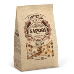 Sapori Cantuccini Dark Chocolate Chunks Biscotti Włoskie ciasteczka z czekolada 250g  DUŻA PACZKA